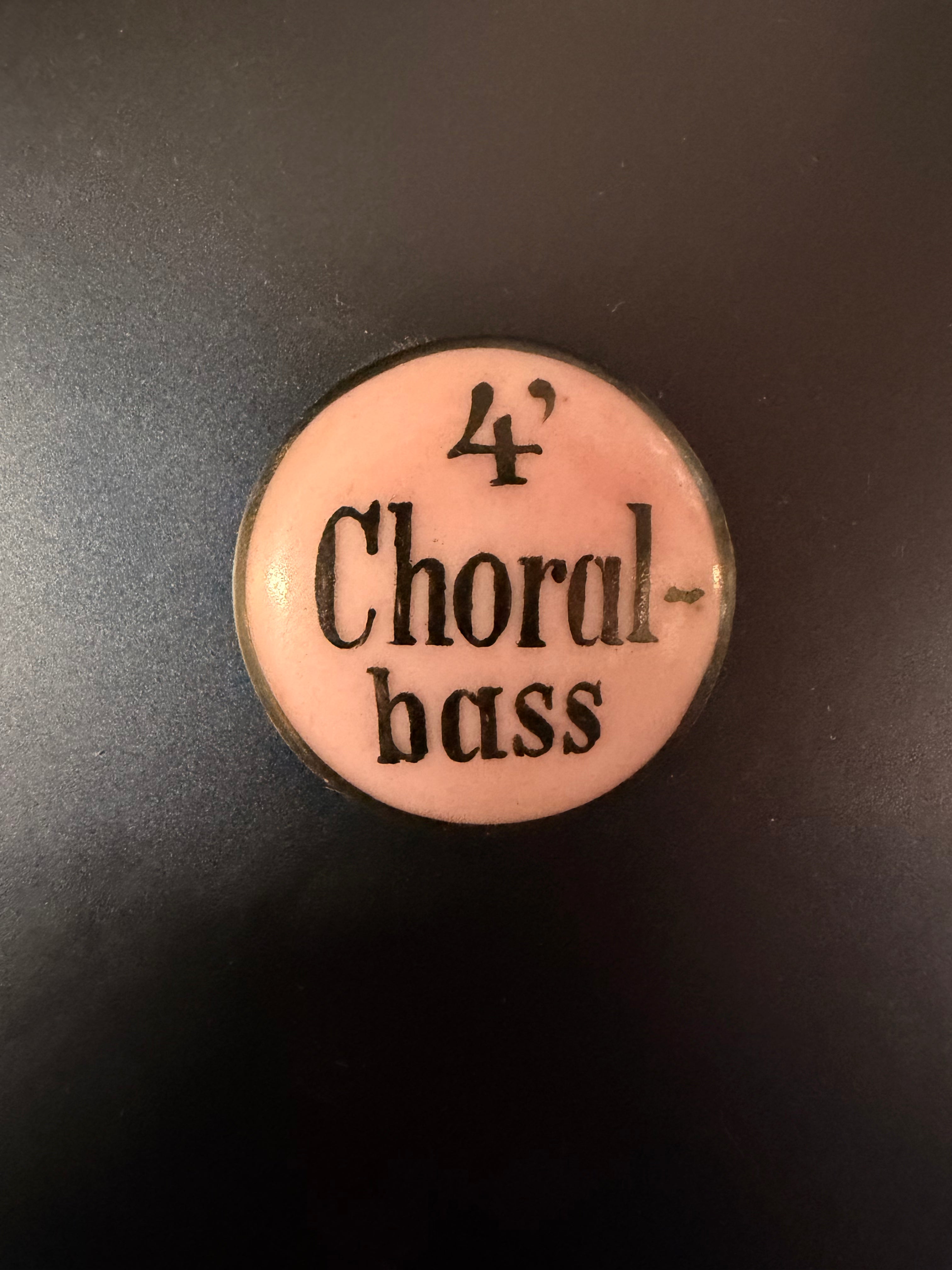 Registerplättchen Choralbass 4 rosa