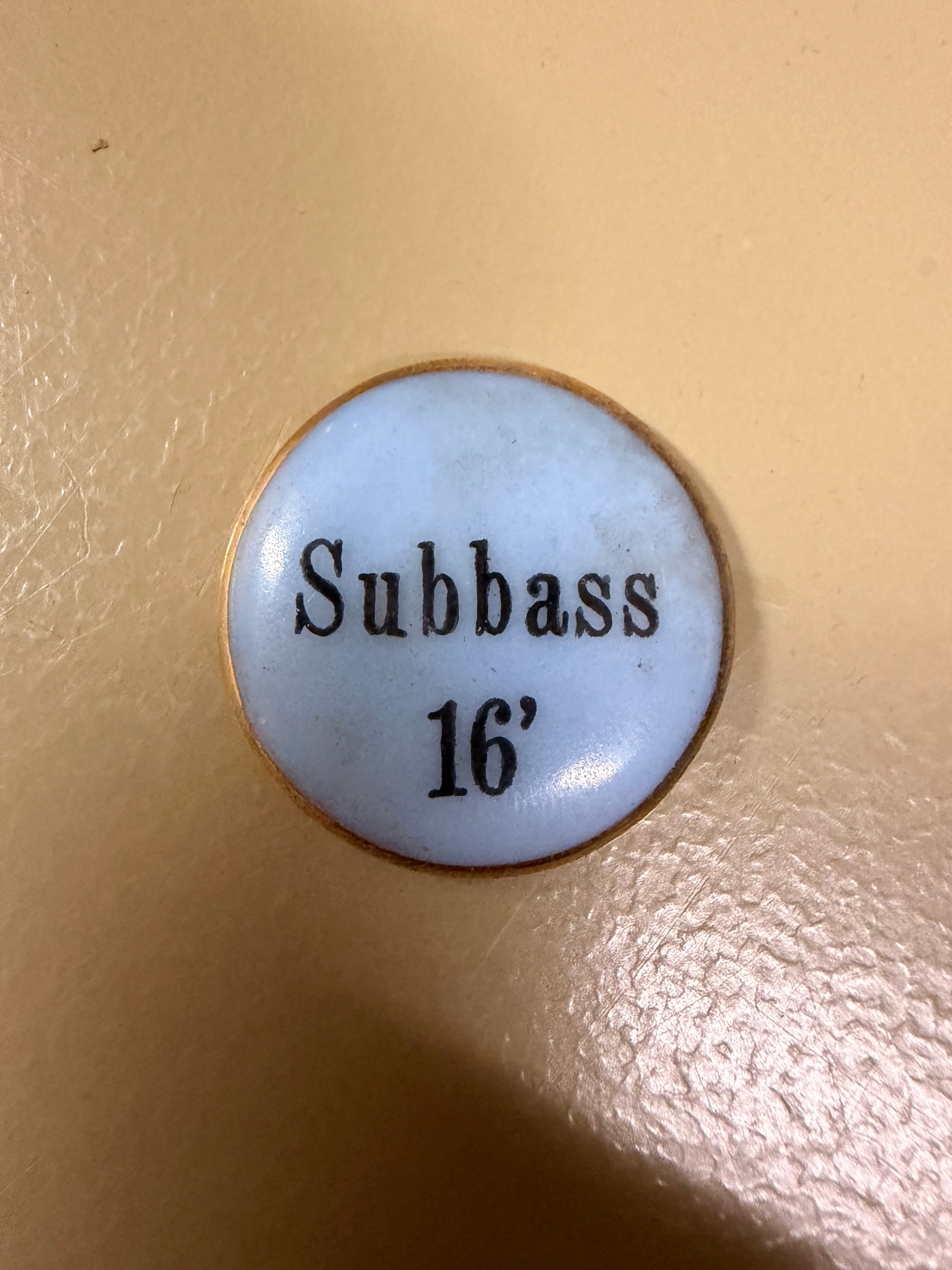 Registerplättchen Subbass 16 blau