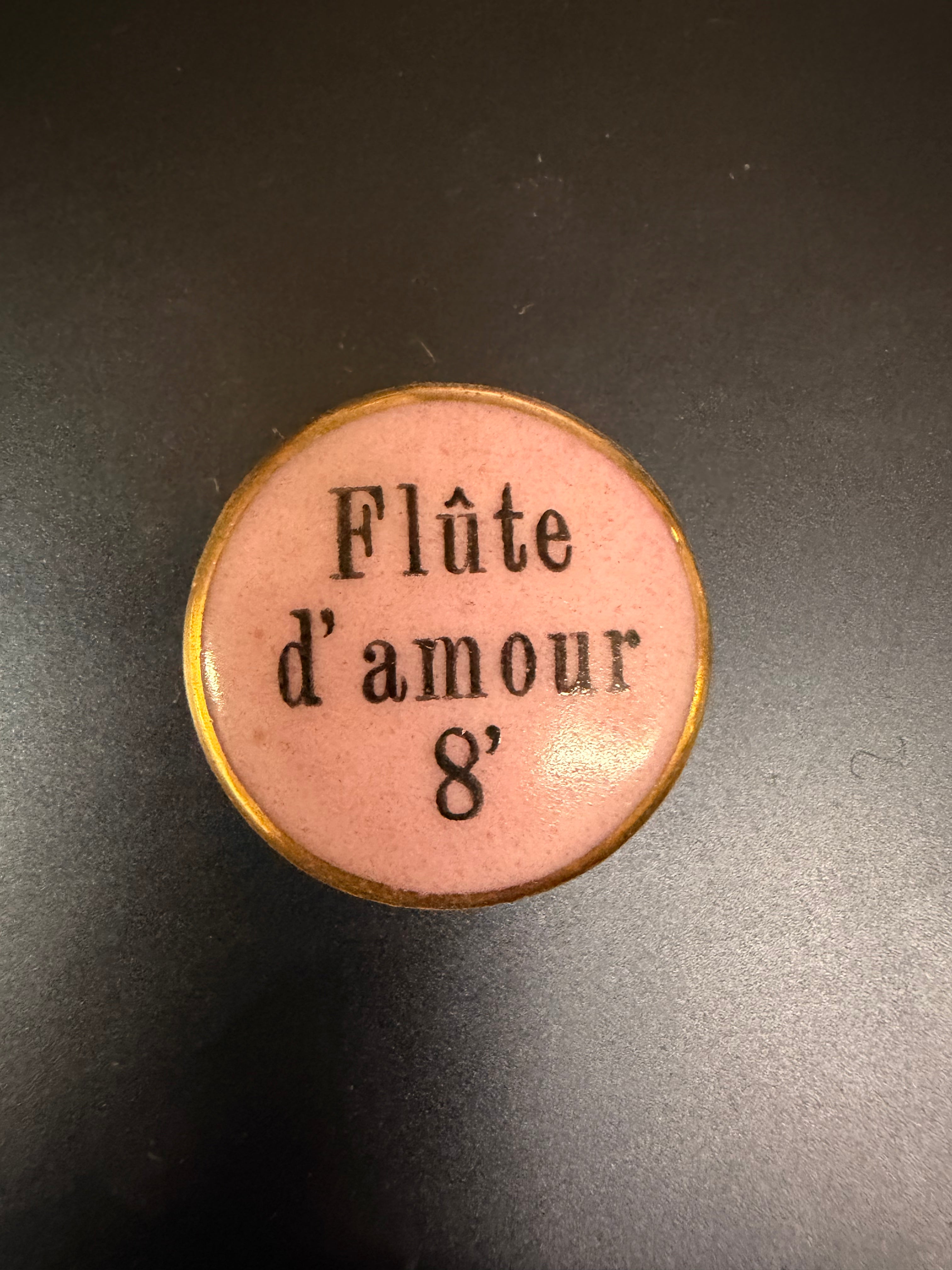 Registerplättchen Flüte d´amour 8 rosa