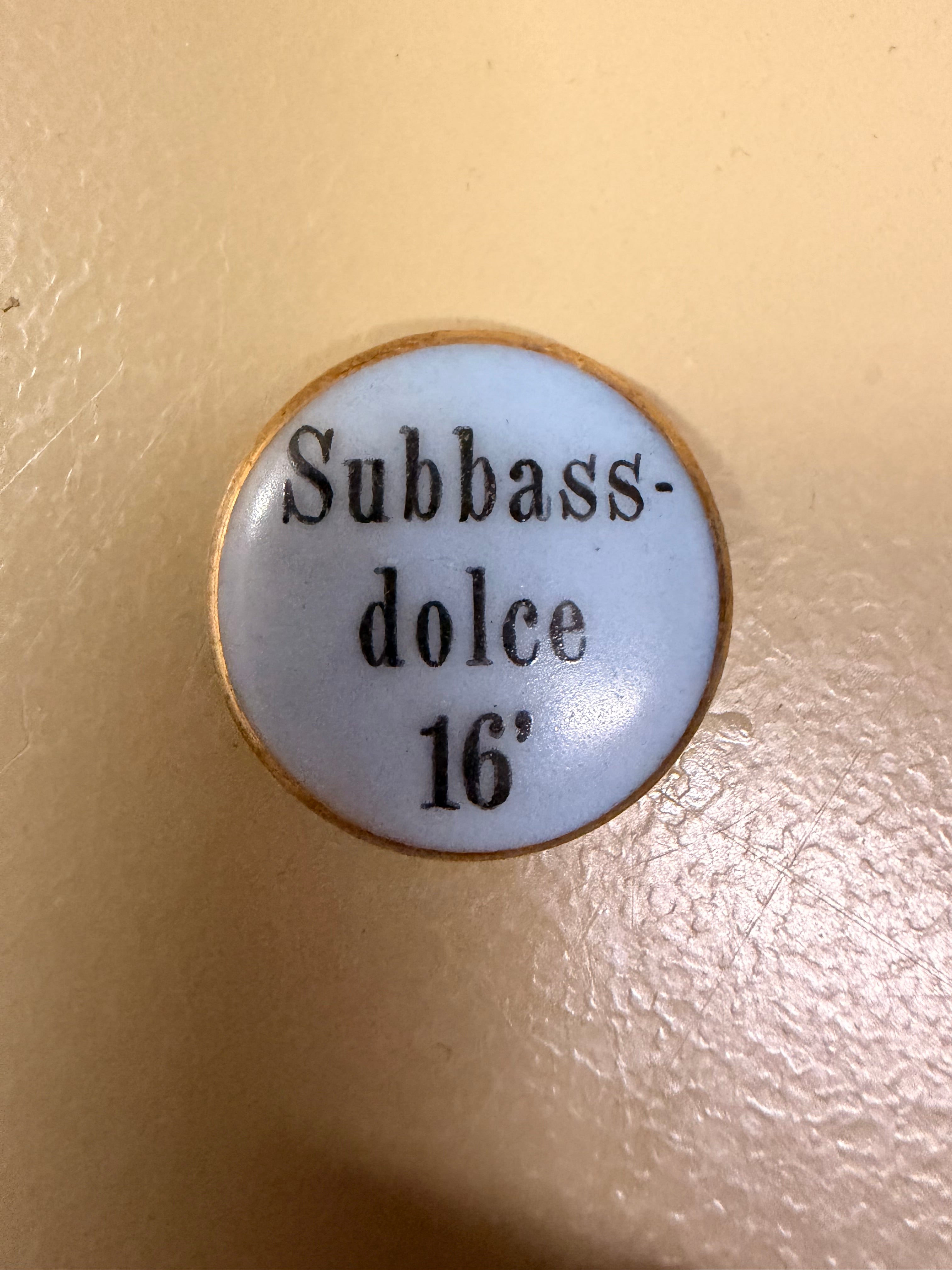 Registerplättchen Subassdolce 16